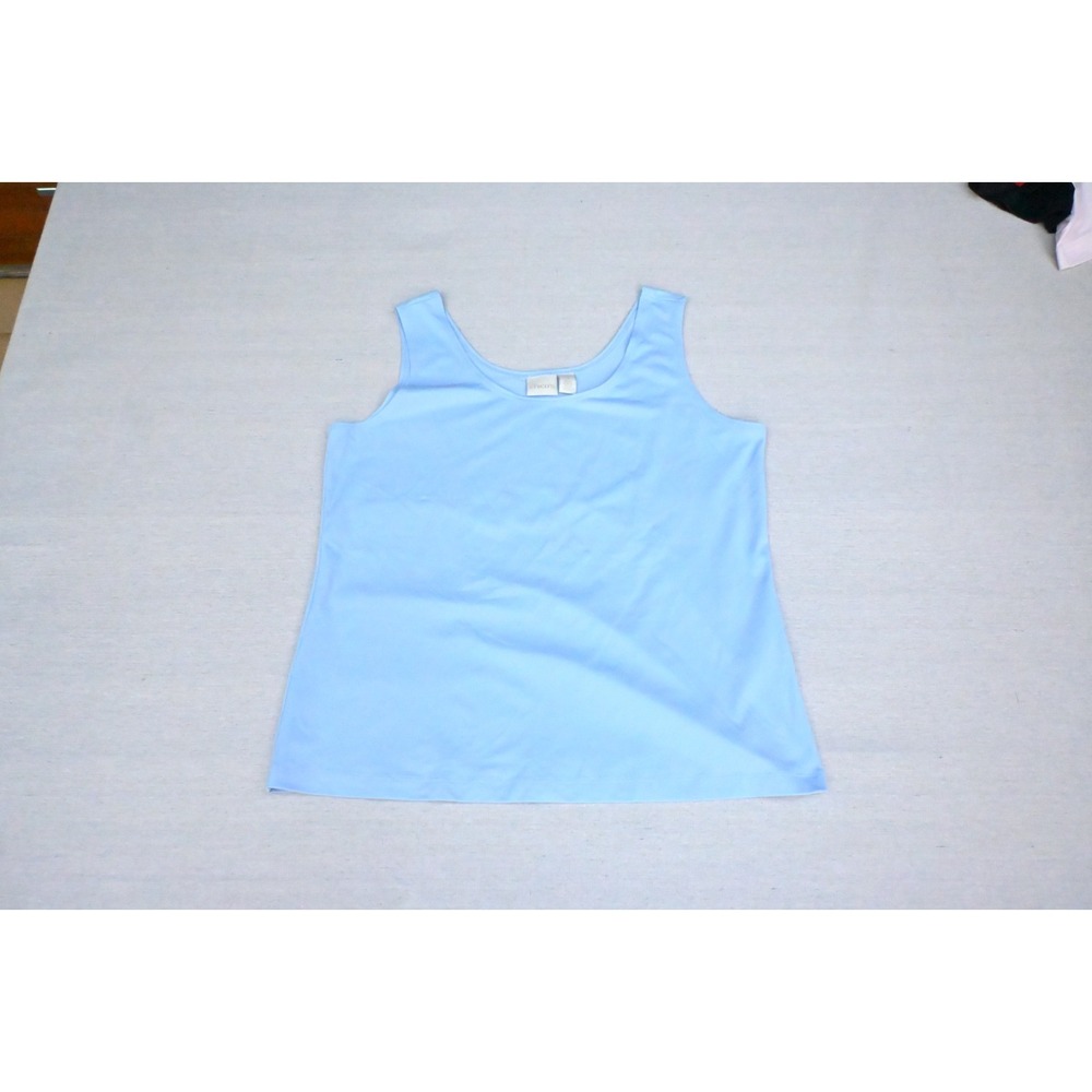 Chicos Lot of 5 Womens 2 L Tank Tops Red Black Pink Blue Taupe Print Scoop Neck - Picture 4 of 14